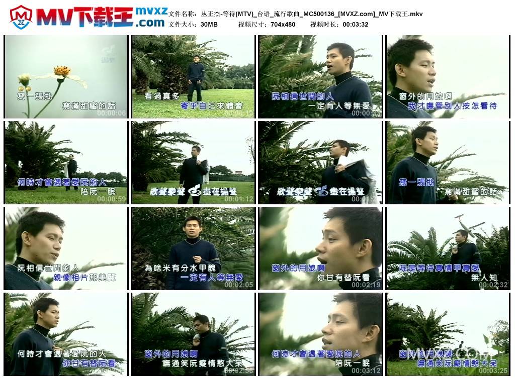 丛正杰-等待(MTV)_台语_流行歌曲_MC500136